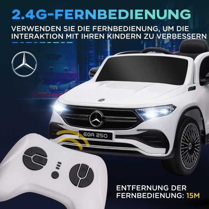 Електрическа детска количка HOMCOM, лицензирана за Mercedes-Benz EQA