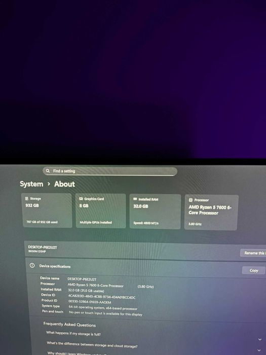PC Gaming  RTX 4060 I Ryzen 5 7600 I 32 GB RAM