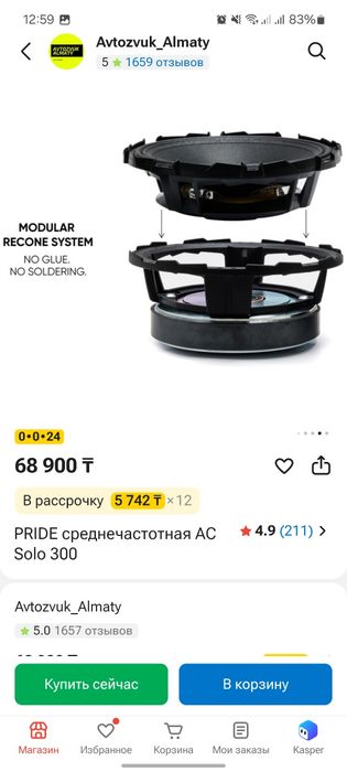 Среднечастотная PRIDE Solo 300