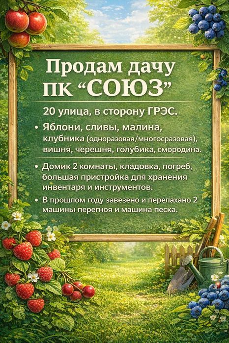 Дача в обществе "Союз"