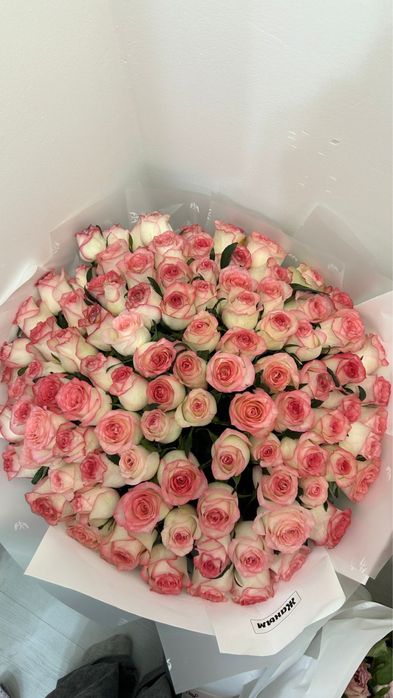 Цветы 101 роза,70-80 см