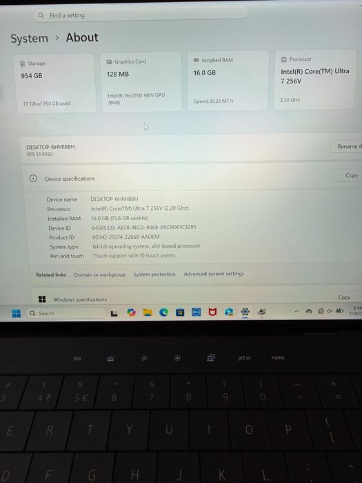 Dell XPS 9350 Amanet BKG