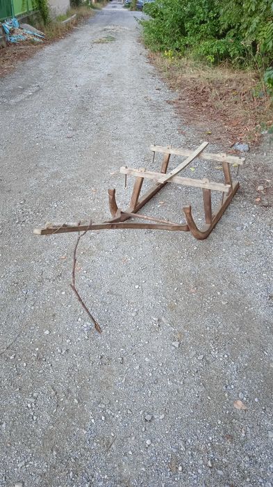 Дървена шейна шейни ретро