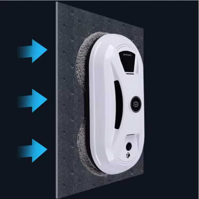 Интелигентен робот за почистване на прозорци с двойни въртящи падове