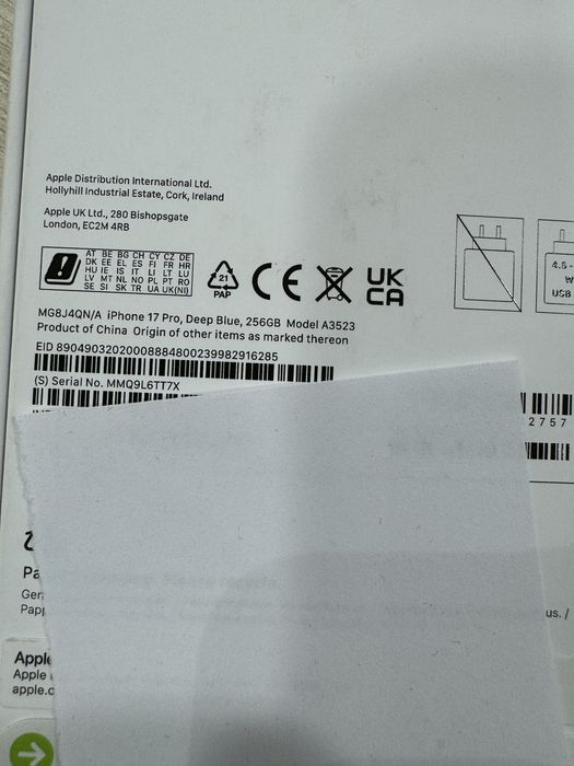 iPhone 17 Pro 256GB, 5G, deep blue nou sigilat