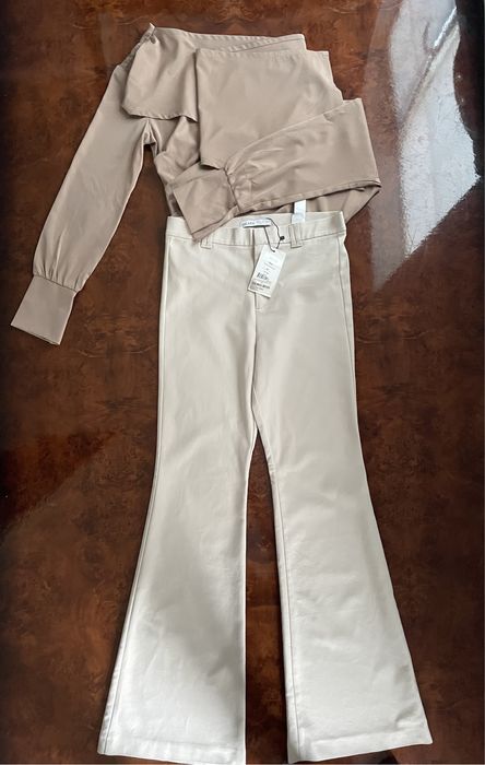 Атлас кофта, брюки и юбка