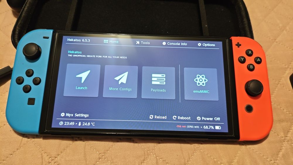 Nintendo Switch OLED с Picofly чип +128gb карта