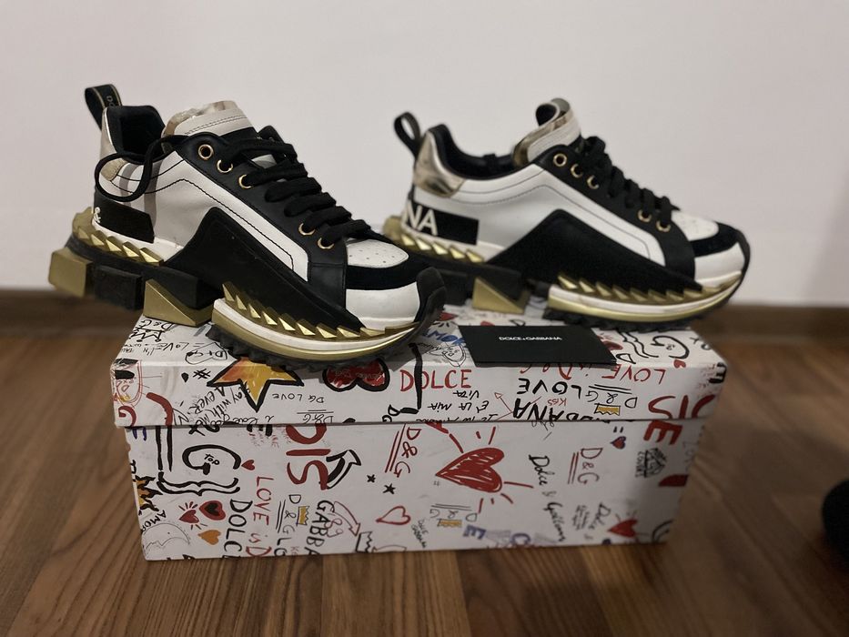 Adidasi Dolce & Gabbana King nr 40 originali gold