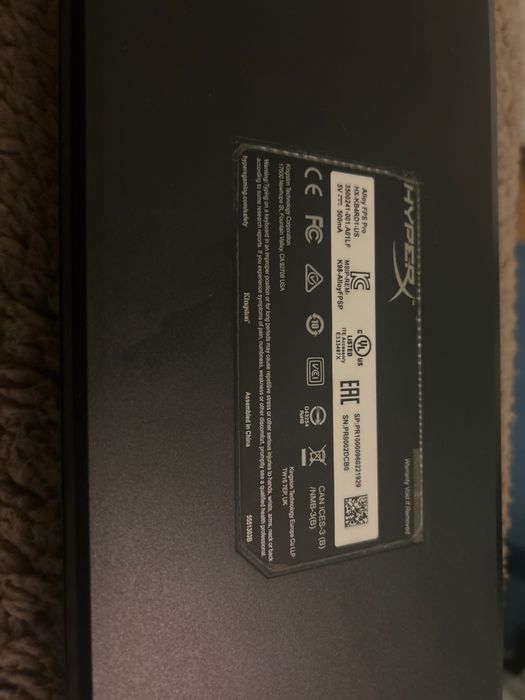 Tastatura mecanică de gaming HyperX Alloy FPS Pro.