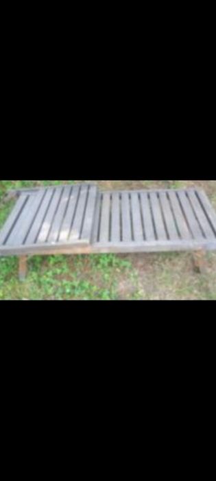 Дървени шезлонги два броя за вашата вила басейн  градина