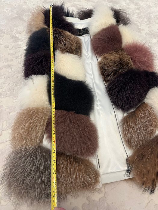 Vesta blană naturală, blana vulpe