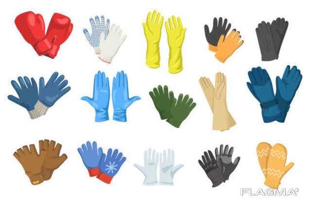 Перчатки в широком ассортименте.