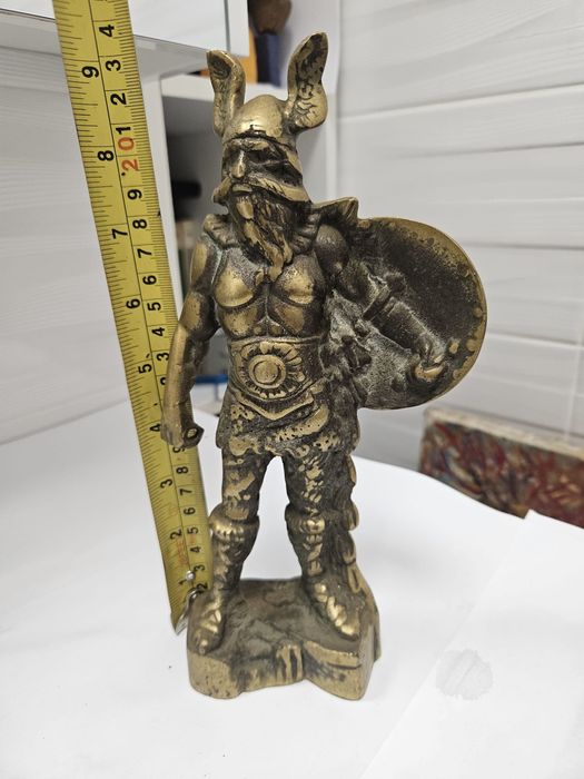 Statueta bronz plin războinic Gal/ viking