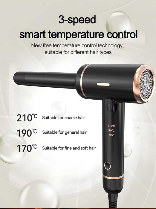 Ondulator de par, Model LS-083, diametru 2.54 cm, Ioni Negativi, Negru