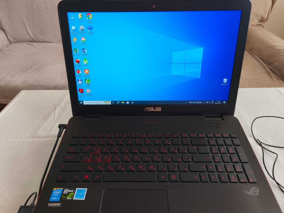 ASUS ROG G551JW Комплект – i7 / 8GB / SSD+HDD / GTX 960M + ПОДАРЪК Охлаждаща Подложка, Мишка и Оригинална Кутия