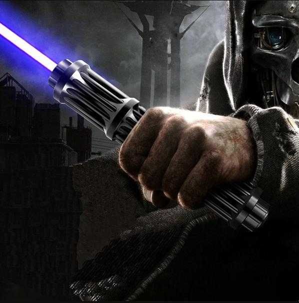 Най-Мощният Син Лазер 50000mW Пали Клечка Гори Балон 2х18650 21СМ 20КМ