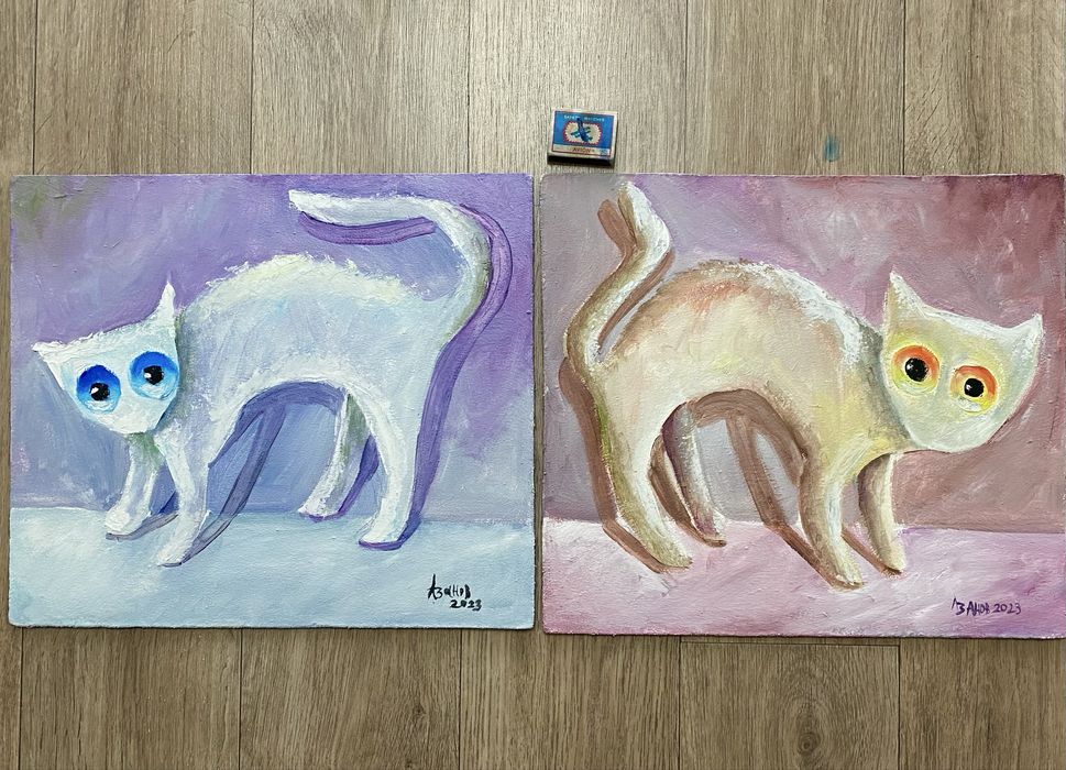 Картины маслом коты