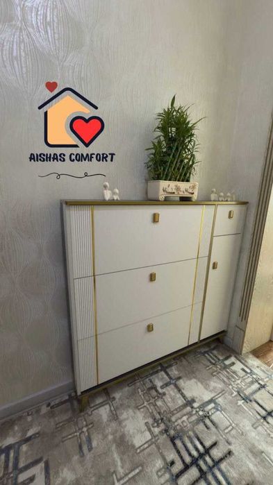 Узкий шкаф для обуви Обувница в прихожую этажерка обувной шкаф Лофт