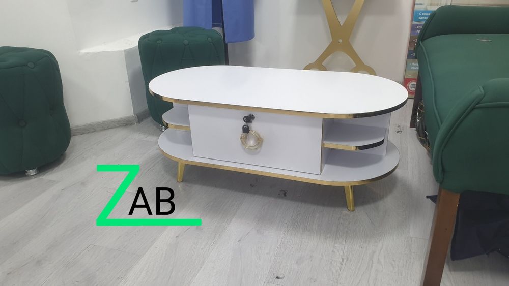 Овальный журнальный чайний столик  прекрасно впишется в любой интерьер