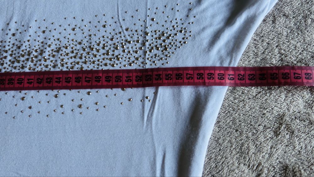 Bluză / Tricou, 100% Bumbac, Mărimea L, Detalii Aurii