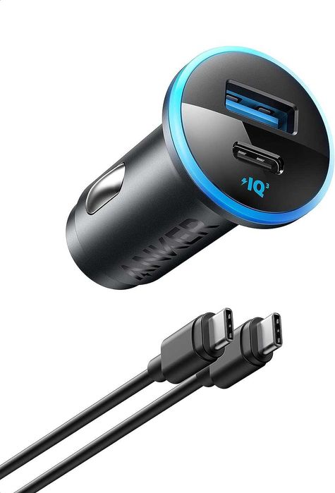 Anker 323 USB-C зарядно за кола,2 порта,52.5W,PowerIQ3.0,Fast Charging