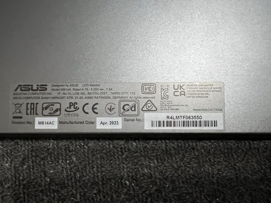 Monitor portabil MB14AC USB C