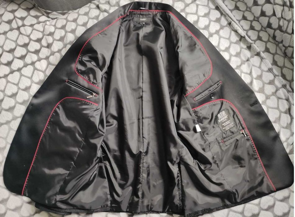 Costum ceremonie negru, cambrat, Costum de nunta elegant barbati