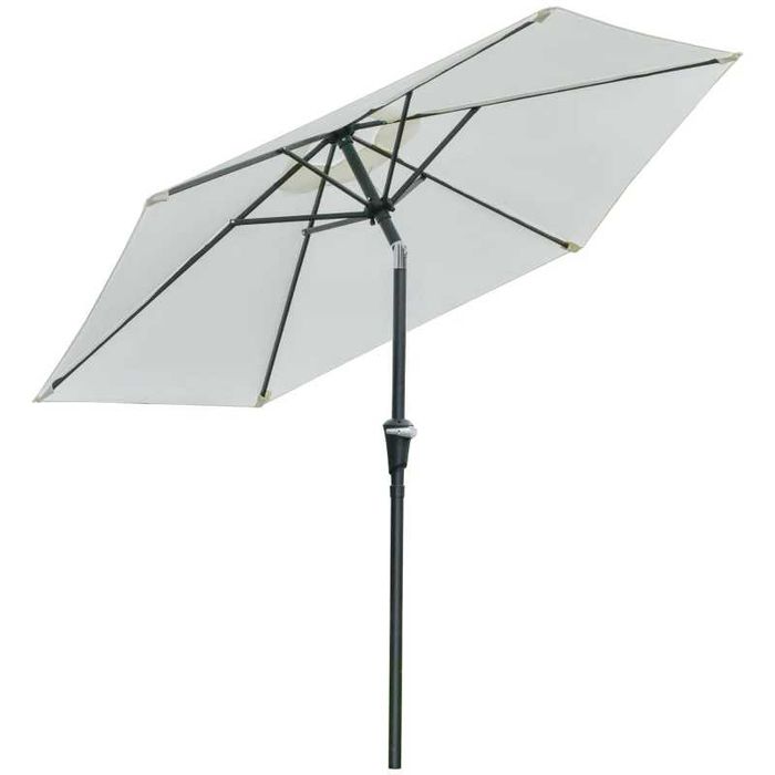 Umbrela Alba cu Manivela , Outsunny , x6 buc