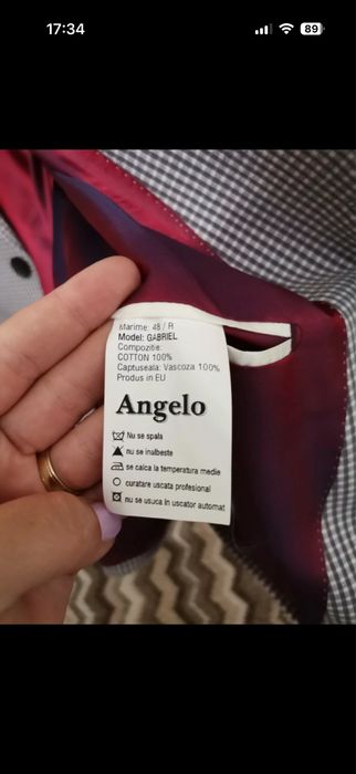Sacou elegant Angelo – mărimea 48 – purtat o singură dată (ca nou)