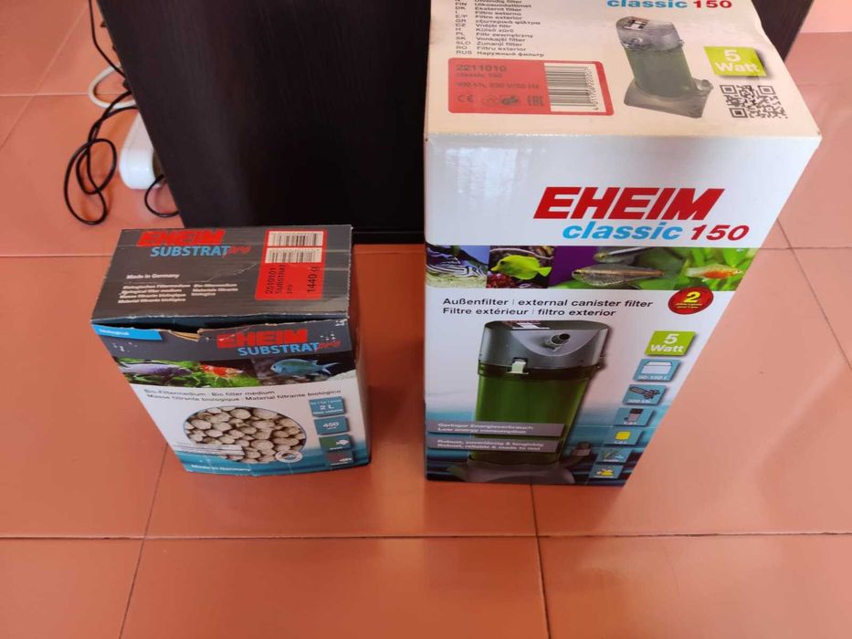 Acvariu 60X45x45 si filtru extern Eheim 500 lei