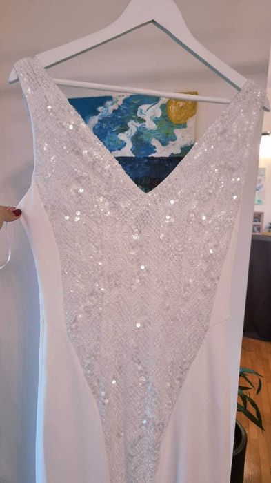 Rochie de mireasa sirena, cu paiete delicate