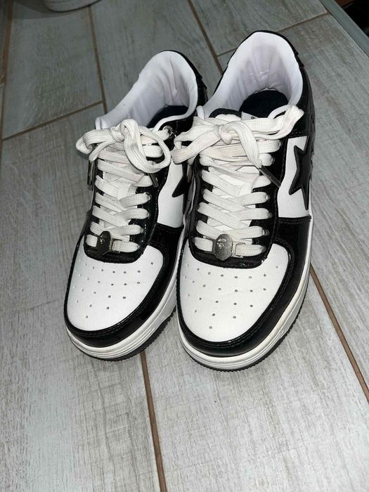 Обувки bape sta черно бели