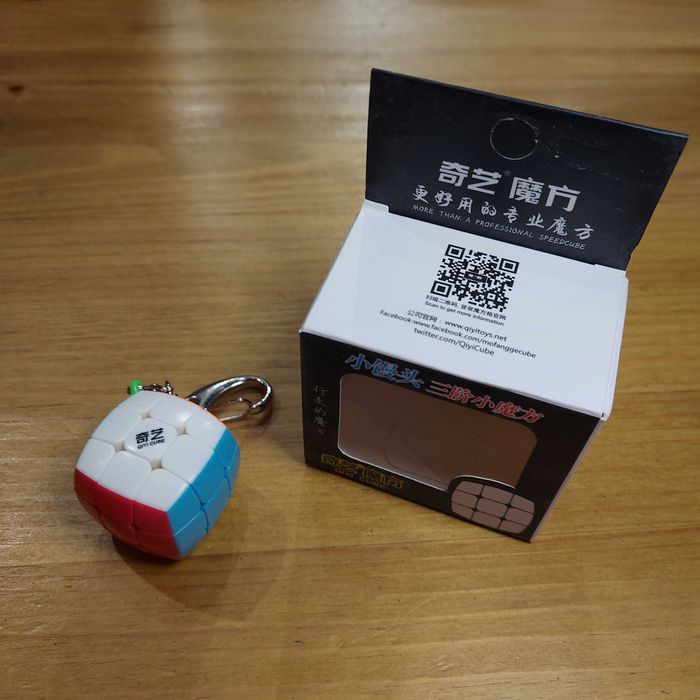 Кубик Рубика - брелок QiYi MoFangGe 3x3x3. Куб. Головоломка. Подарок.