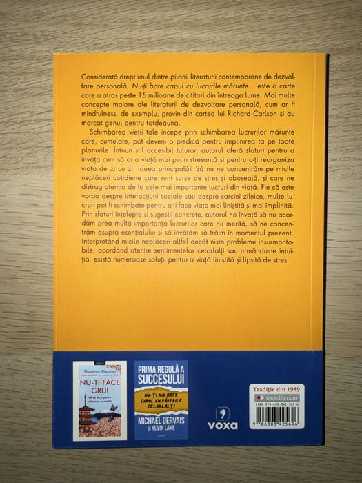 Carte Nu-ți bate capul cu lucrurile mărunte