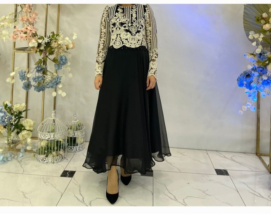 Красивое длинное платье