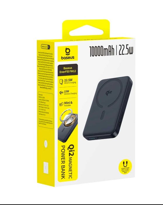 Baseus FM12 Qi2 Magnetic Power Bank 10000mAh PD22.5W for iPhone 16 17