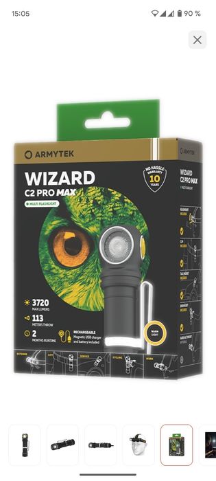Фонарь Armytek wizard C2 PRO MAX