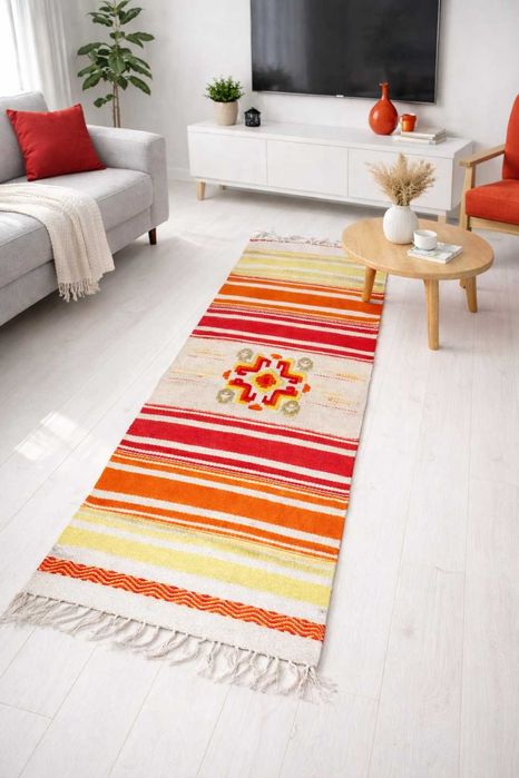 Уникална ръчно тъкана вълнена черга