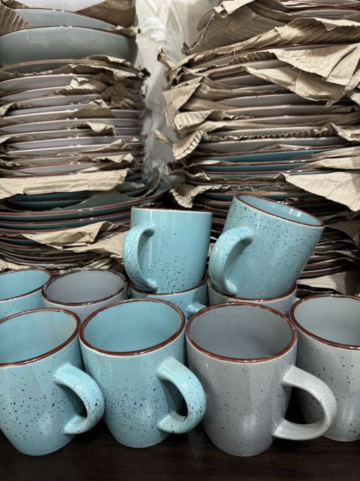 Тарелки, кружки из керамики по 300тг