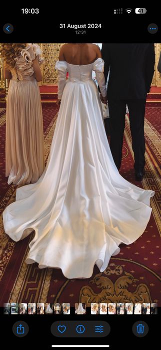 A-line, model vera sposa-maylis, 36/xs, cu trena, pret initial 7500lei
