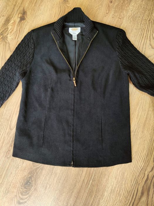 Дамско яке Talbots от черен велур и джобове