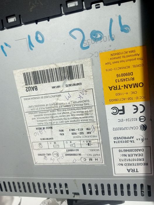 Cd player Hyundai   i 10 2016