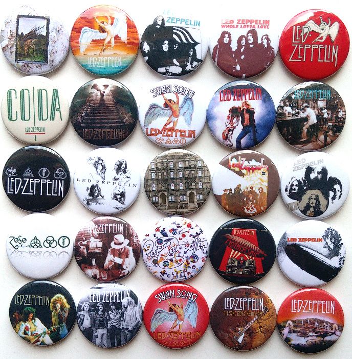 Значки на Depeche Mode Sex Pistols Led Zeppelin Saxon, др 25бр за 25лв