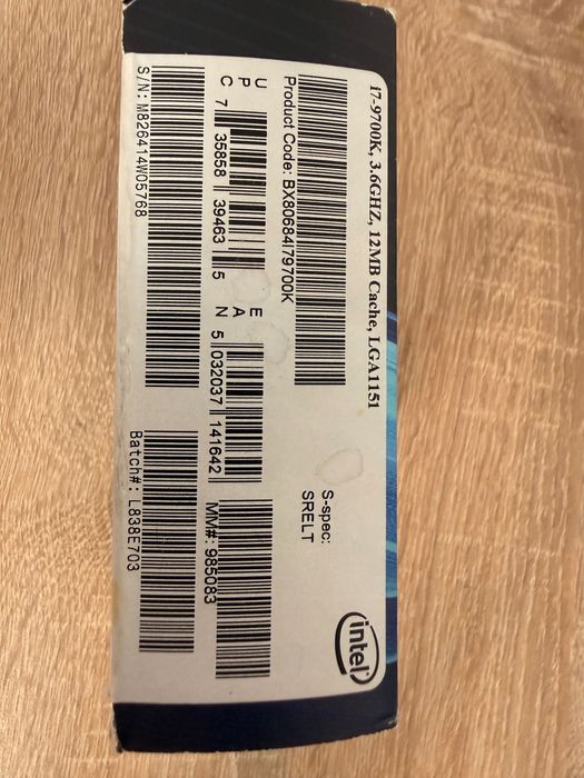 Процесор Intel i7-9700K