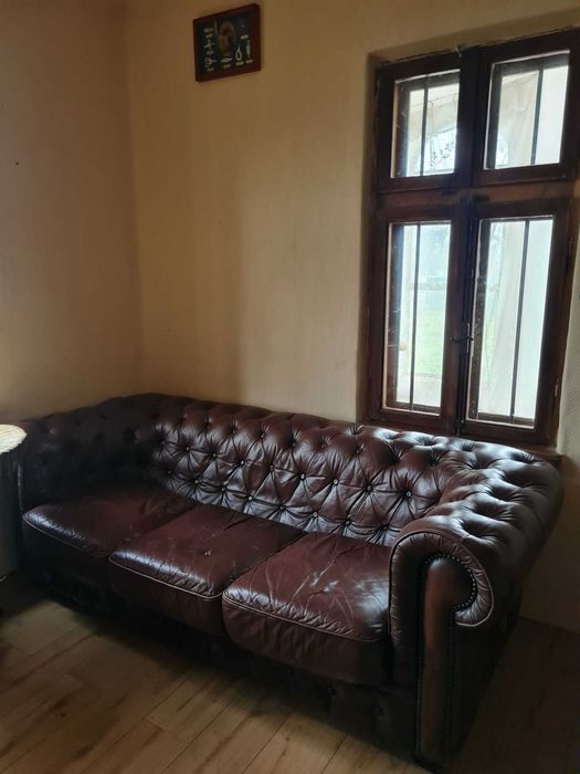 Set de canapele din piele naturala Chesterfield- original