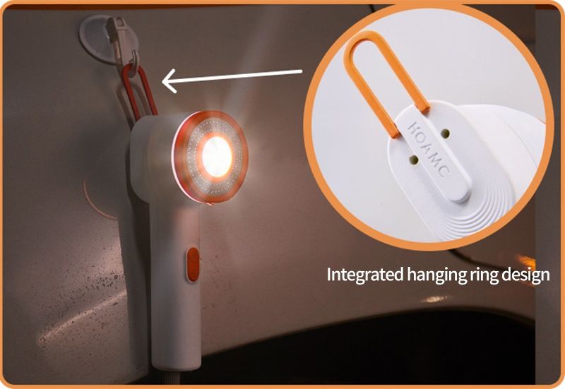 Преносим душ с фенерче, USB, 220V