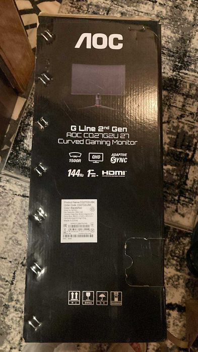 Монитор:  AOC, CQ27G2U/BK 144hz