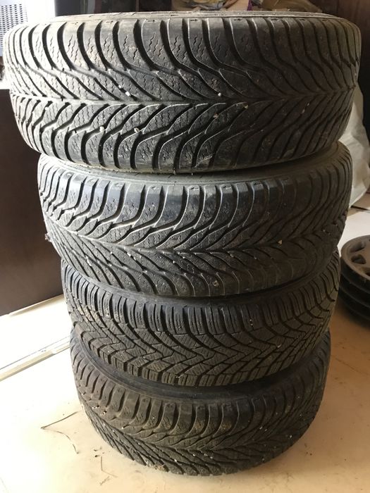 Зимни гуми с алуминиеви джанти в комплект с тазове 4бр.от БМВ 525 TDS