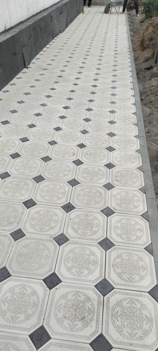 Укладка брусчатка бардюры