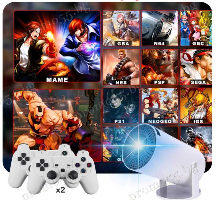 Безжичен Проектор 10 000 Вградени Игри Безжичен Стрийминг до Платформи